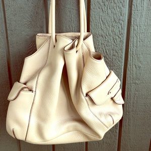 Cole Haan Cream Leather Shoulder Bag